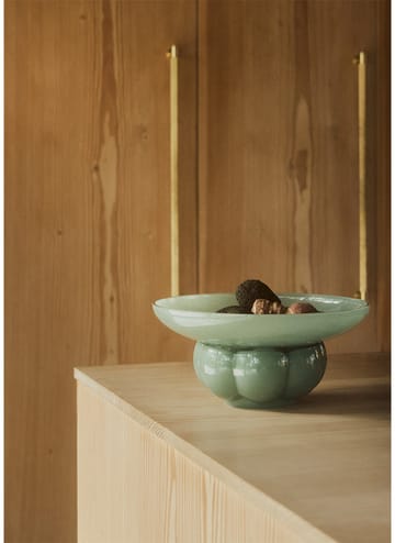 Uva tigela de vidro - Pastel verde - AYTM