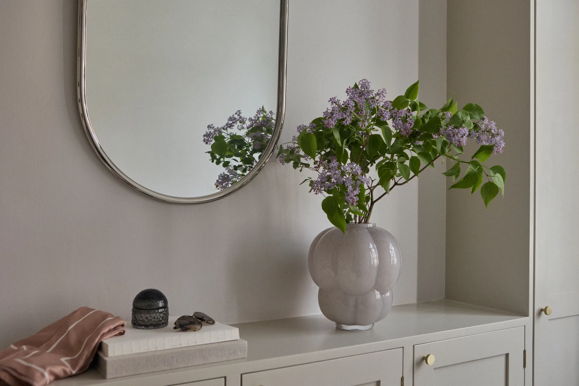 Uva vaso 35 cm, Cinza claro AYTM