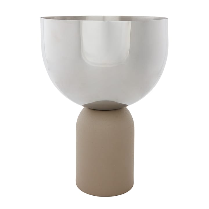 Vaso de flores Torus Ø17 cm - Prateado-taupe - AYTM