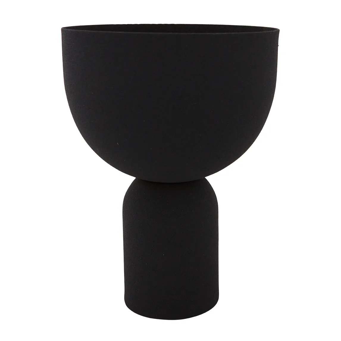 Vaso de flores Torus Ø17 cm, Preto-preto AYTM