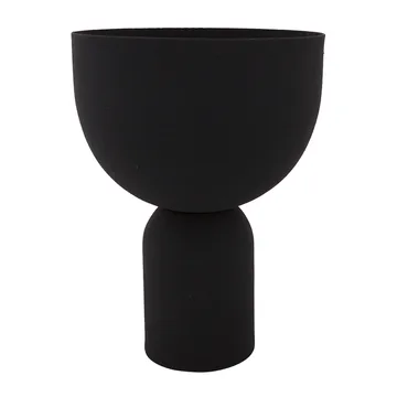 Vaso de flores Torus Ø17 cm - Preto-preto - AYTM