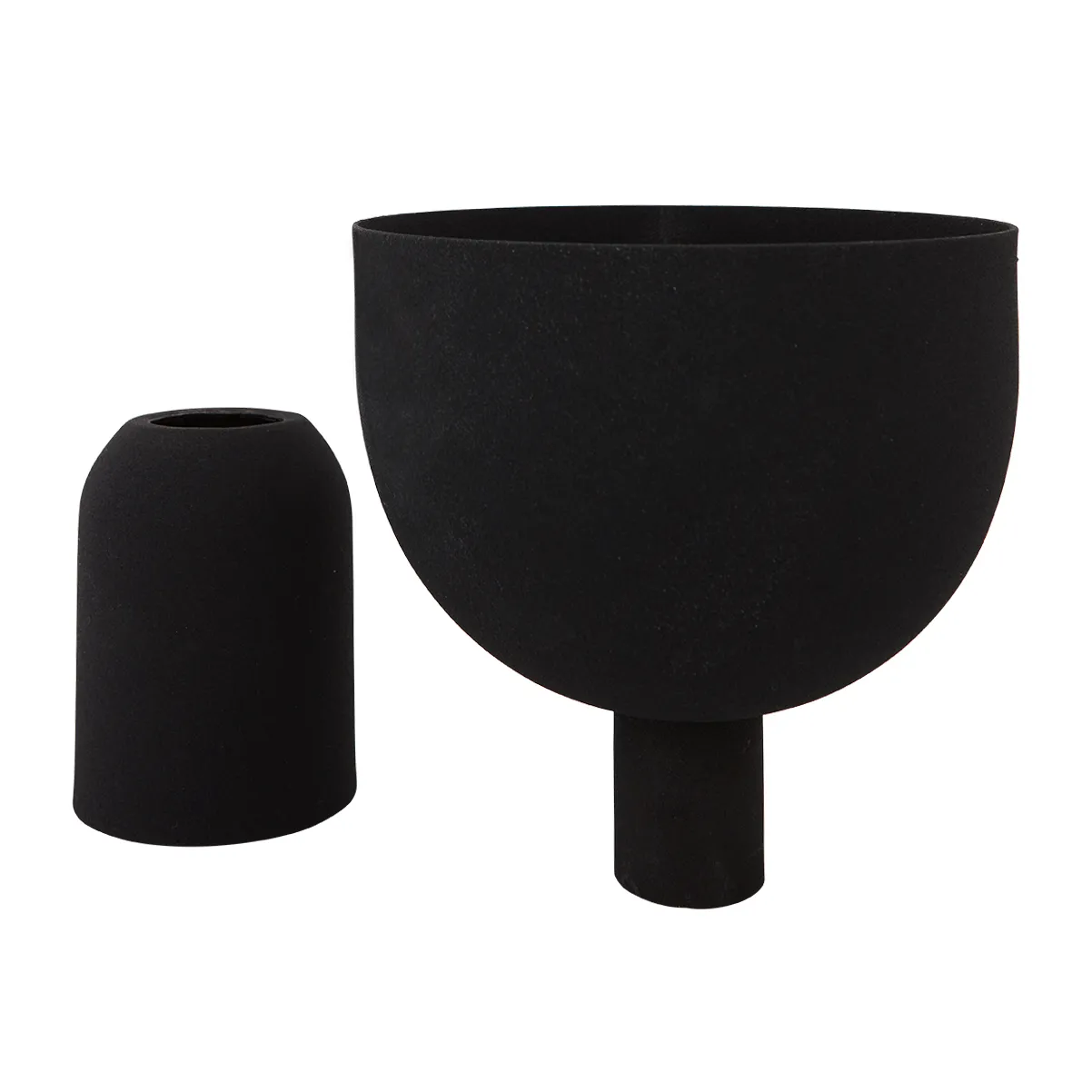 Vaso de flores Torus Ø17 cm, Preto-preto AYTM