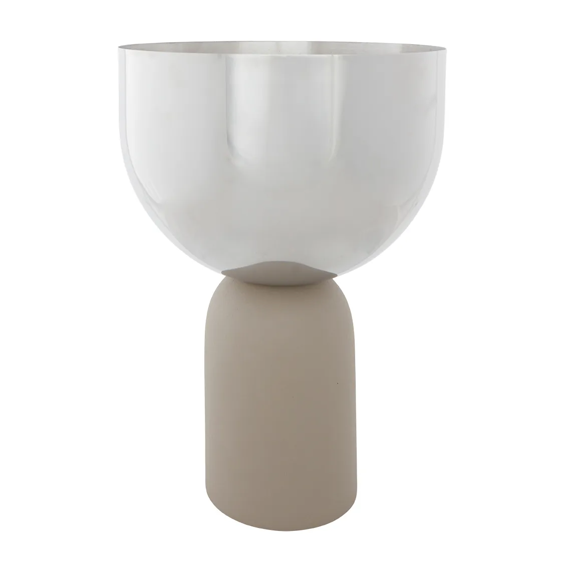Vaso de flores Torus Ø22 cm, Prateado-taupe AYTM