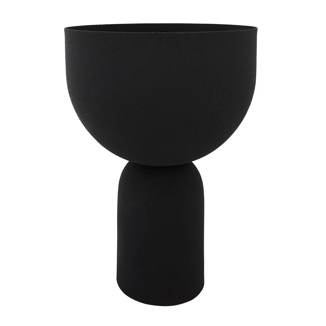 Vaso de flores Torus Ø22 cm, Preto-preto AYTM