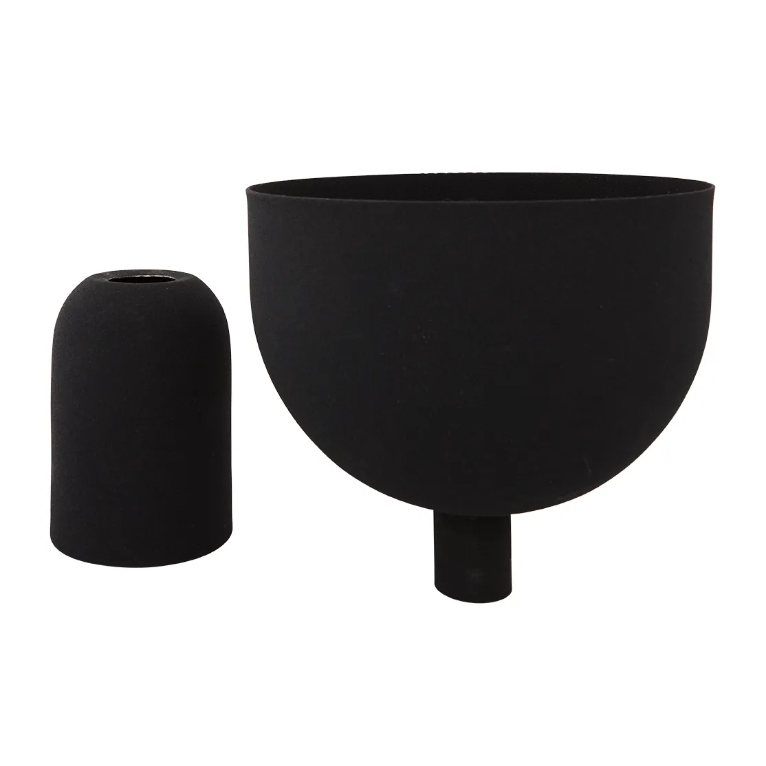 Vaso de flores Torus Ø22 cm, Preto-preto AYTM