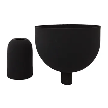 Vaso de flores Torus Ø22 cm - Preto-preto - AYTM