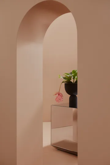 Vaso de flores Torus Ø22 cm - Preto-preto - AYTM