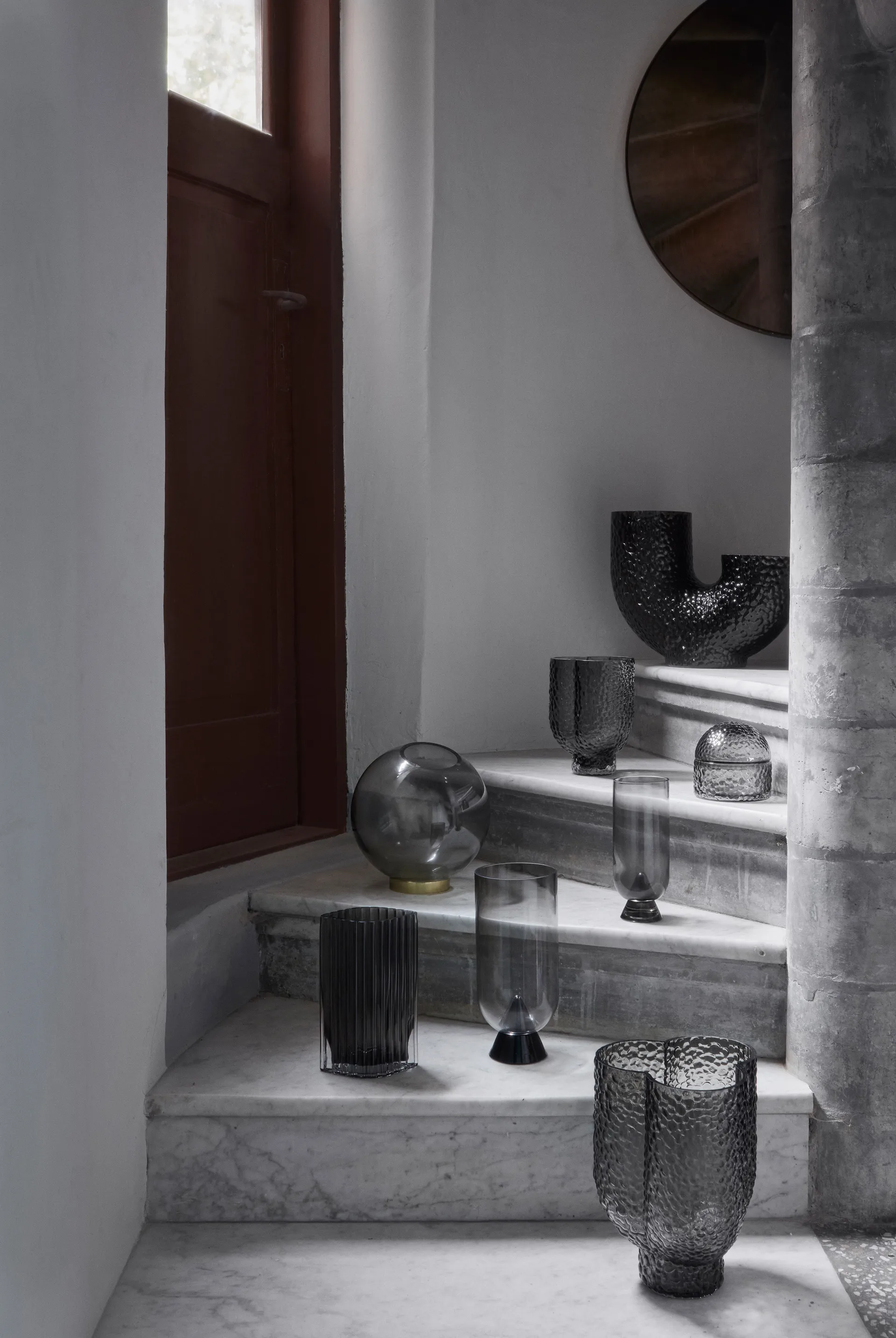 Vaso trio Arura 25 cm, Preto AYTM