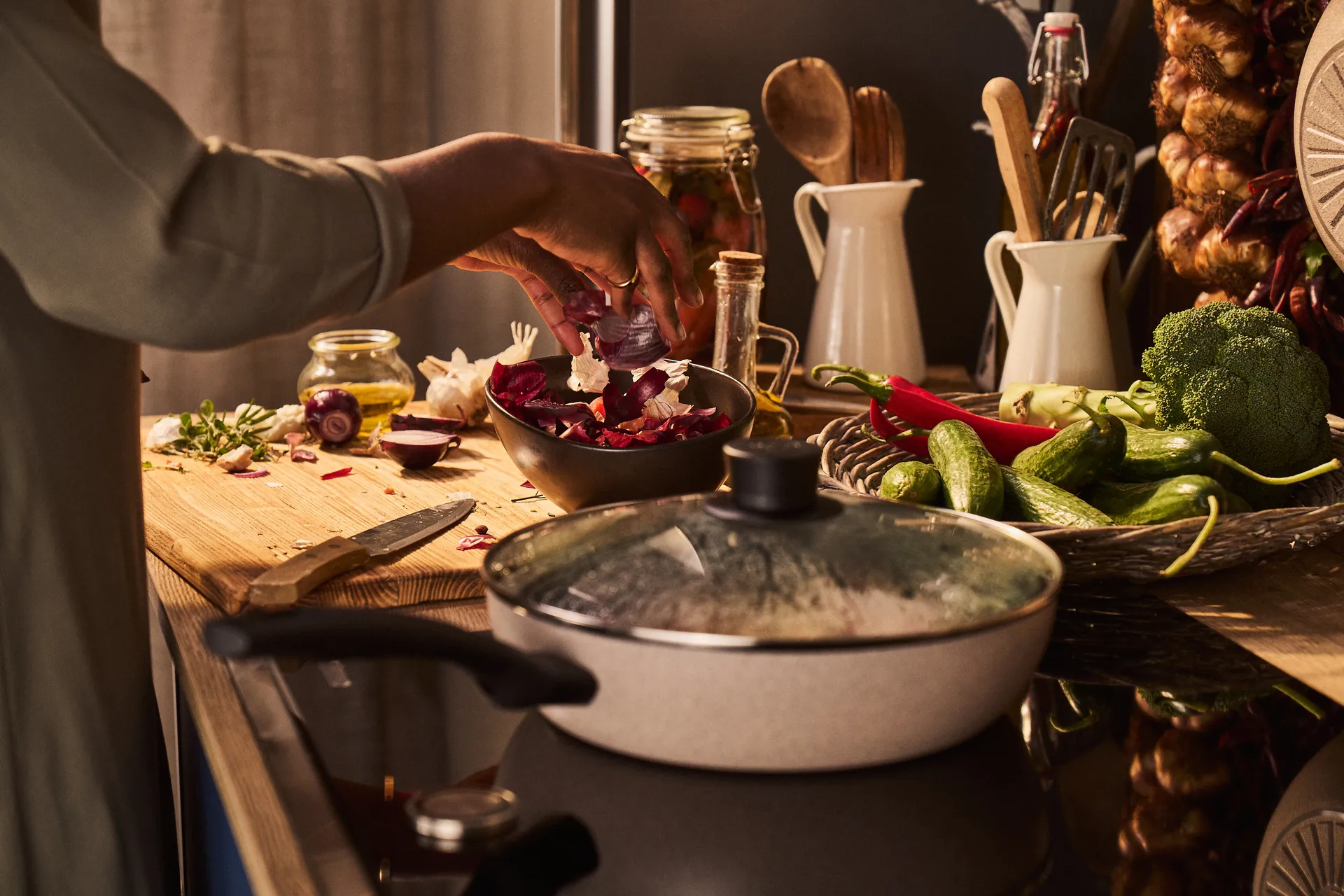 Ballarini Ledro caçarola de cerâmica com tampa de vidro, 28 cm Ballarini