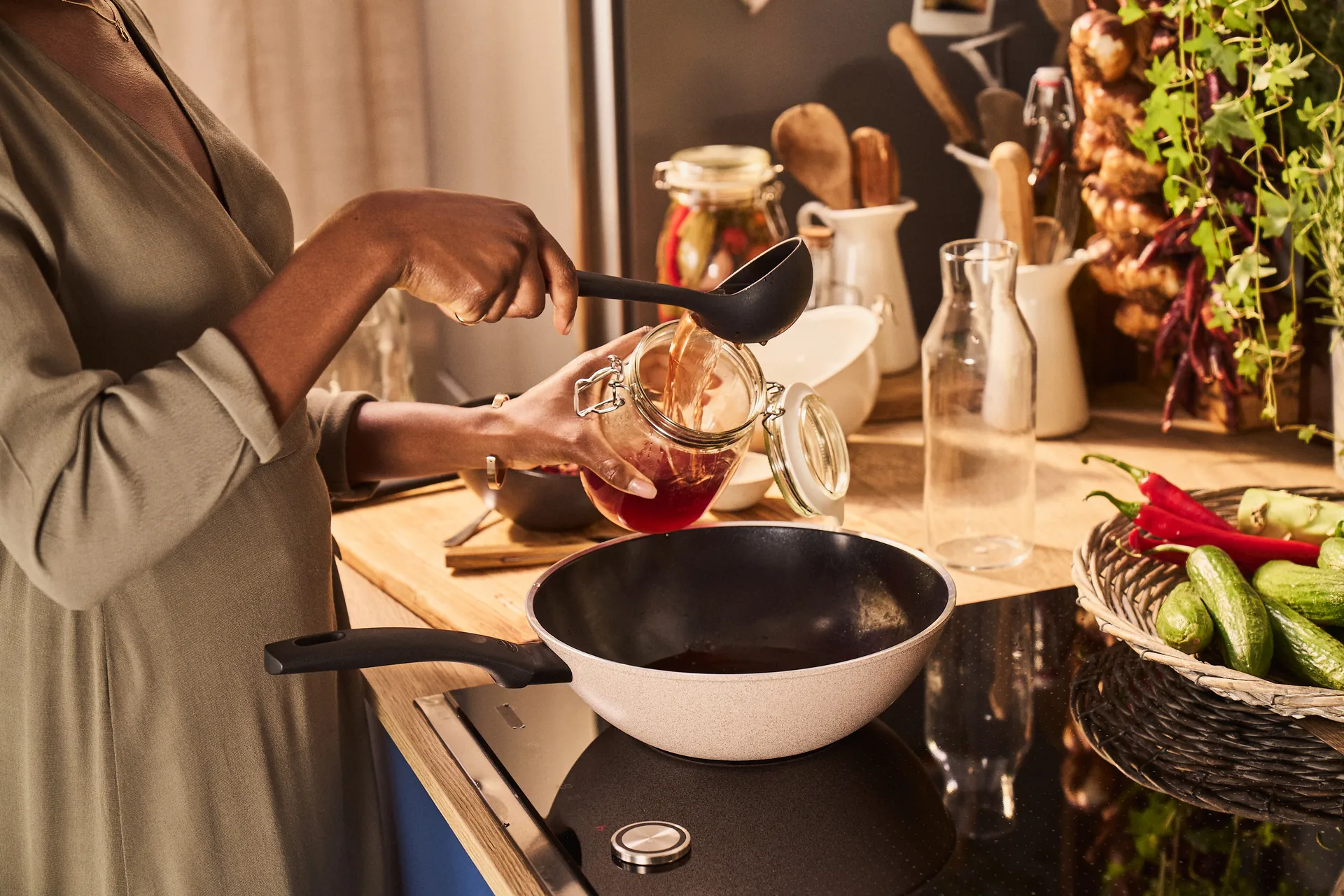 Ballarini Ledro wok de cerâmica antiaderente, 28 cm Ballarini