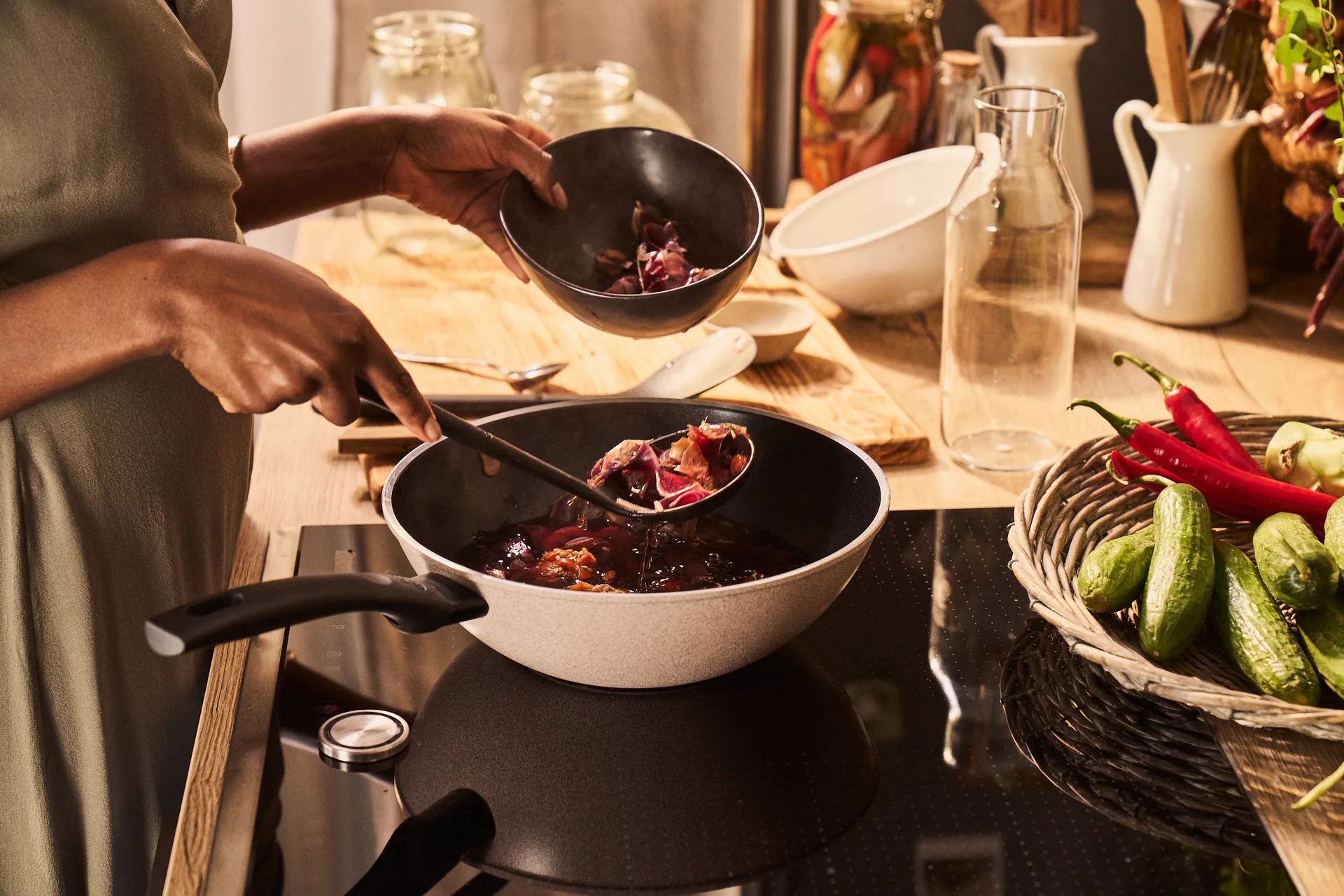 Ballarini Ledro wok de cerâmica antiaderente, 28 cm Ballarini