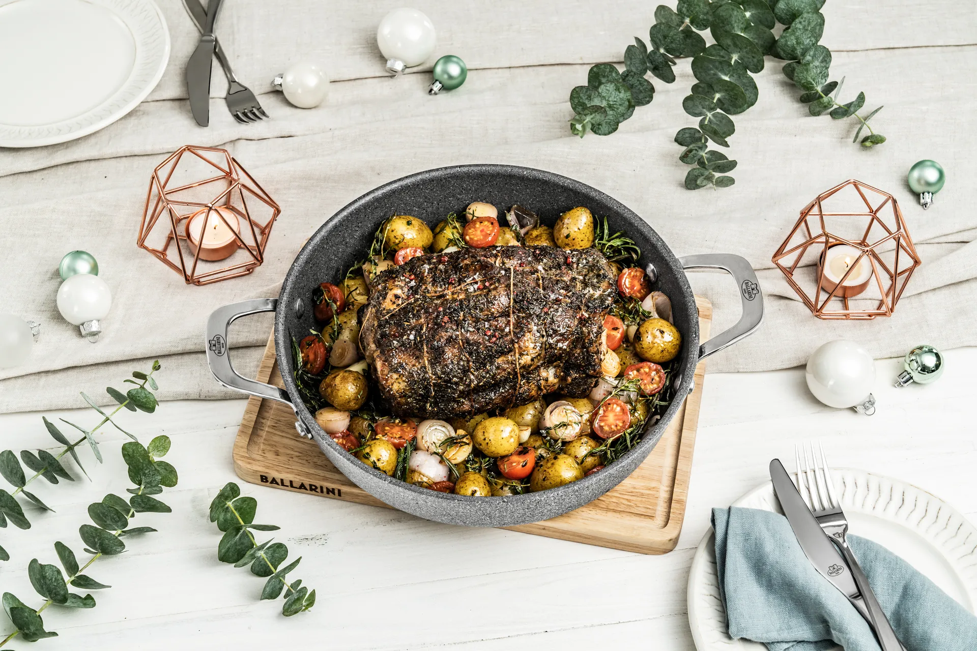 Ballarini Salina Ti-X frigideira de servir com tampa de vidro, 28 cm Ballarini