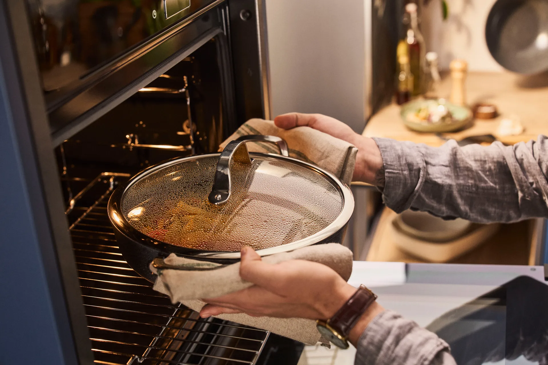 Salina Ceramic Granit frigideira de servir com tampa de vidro, 28 cm Ballarini