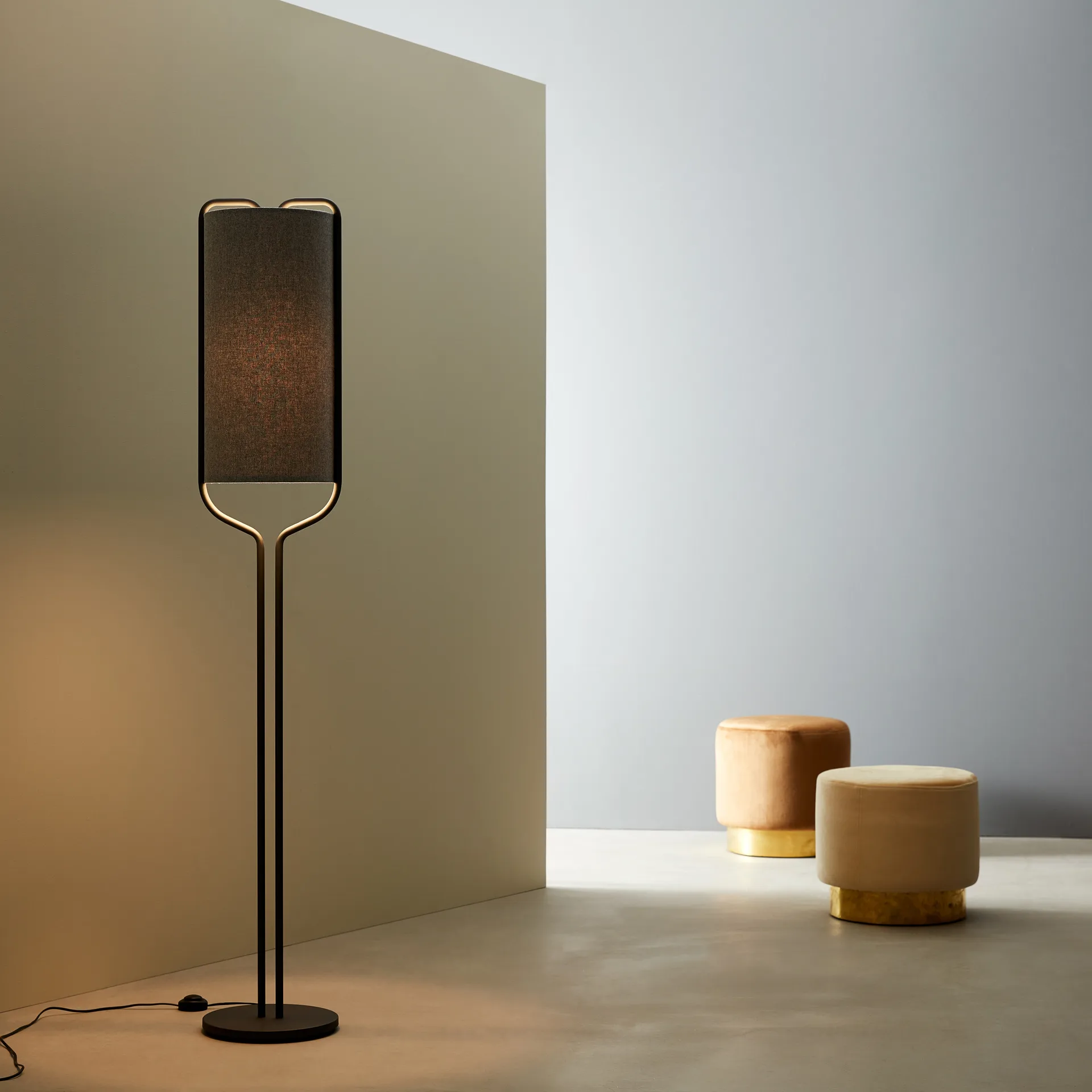 Abajur de lã Bender Ø27 cm, cinza Belid