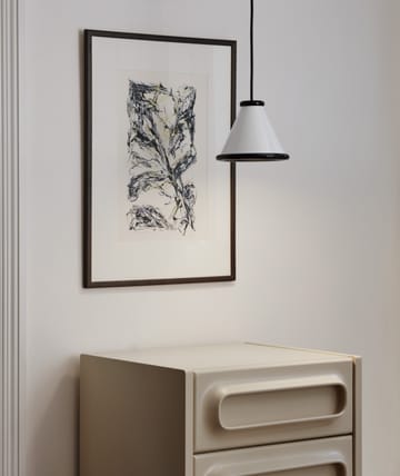 Belle candeeiro pendente Ø15 cm - Branco brilhante-preto brilhante - Belid