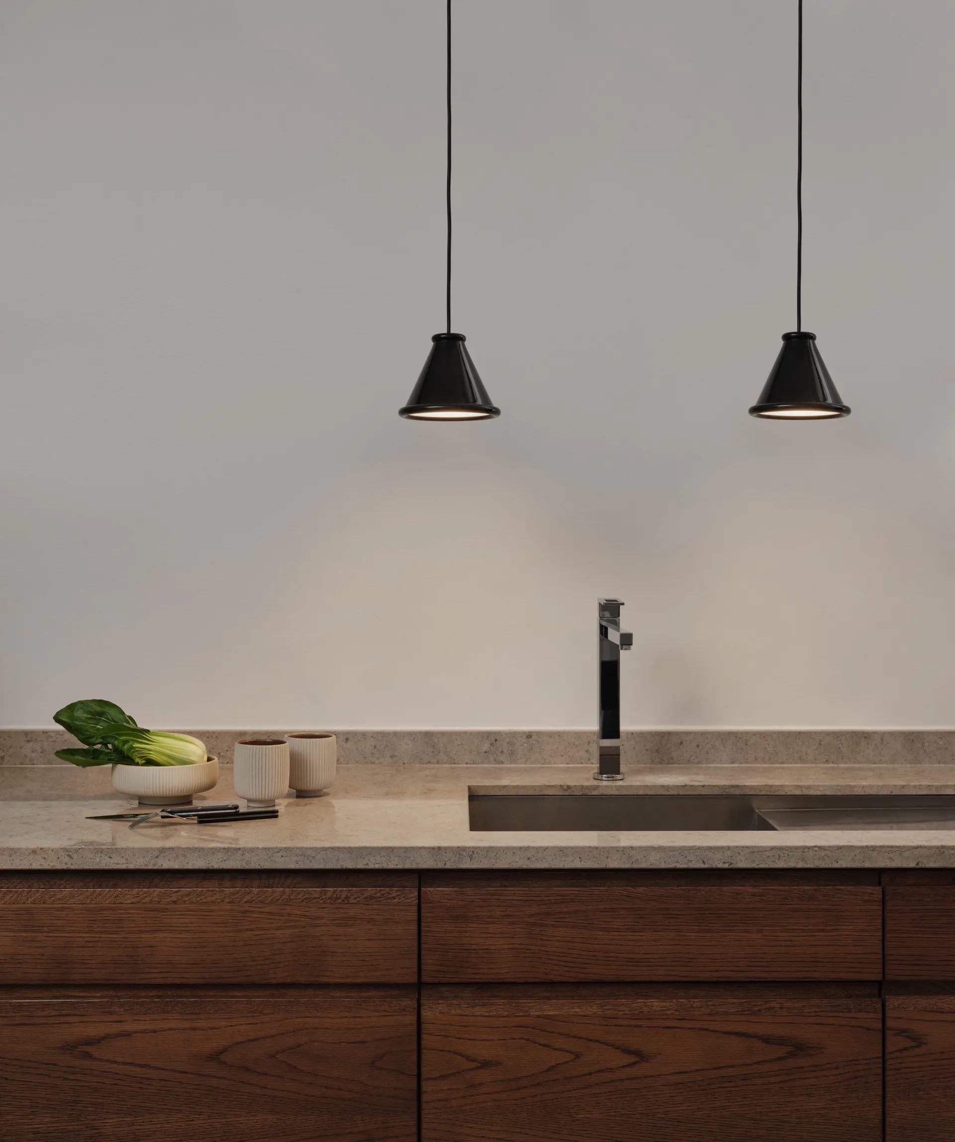 Belle candeeiro pendente Ø15 cm, Preto brilhante Belid