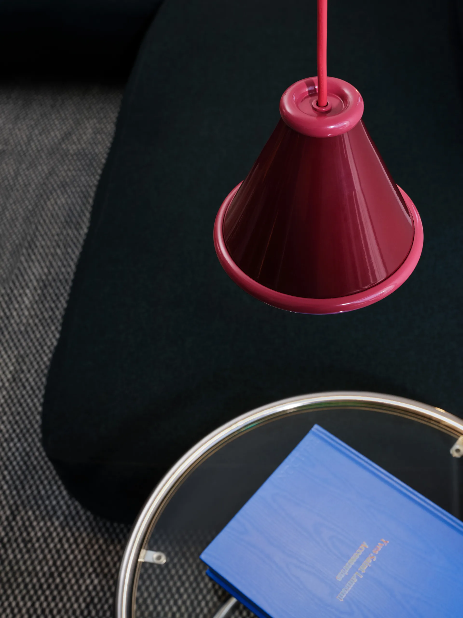 Belle candeeiro pendente Ø15 cm, Vermelho vinho-vermelho violeta Belid