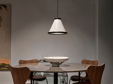 Belle candeeiro pendente Ø36 cm - Branco brilhante-preto brilhante - Belid