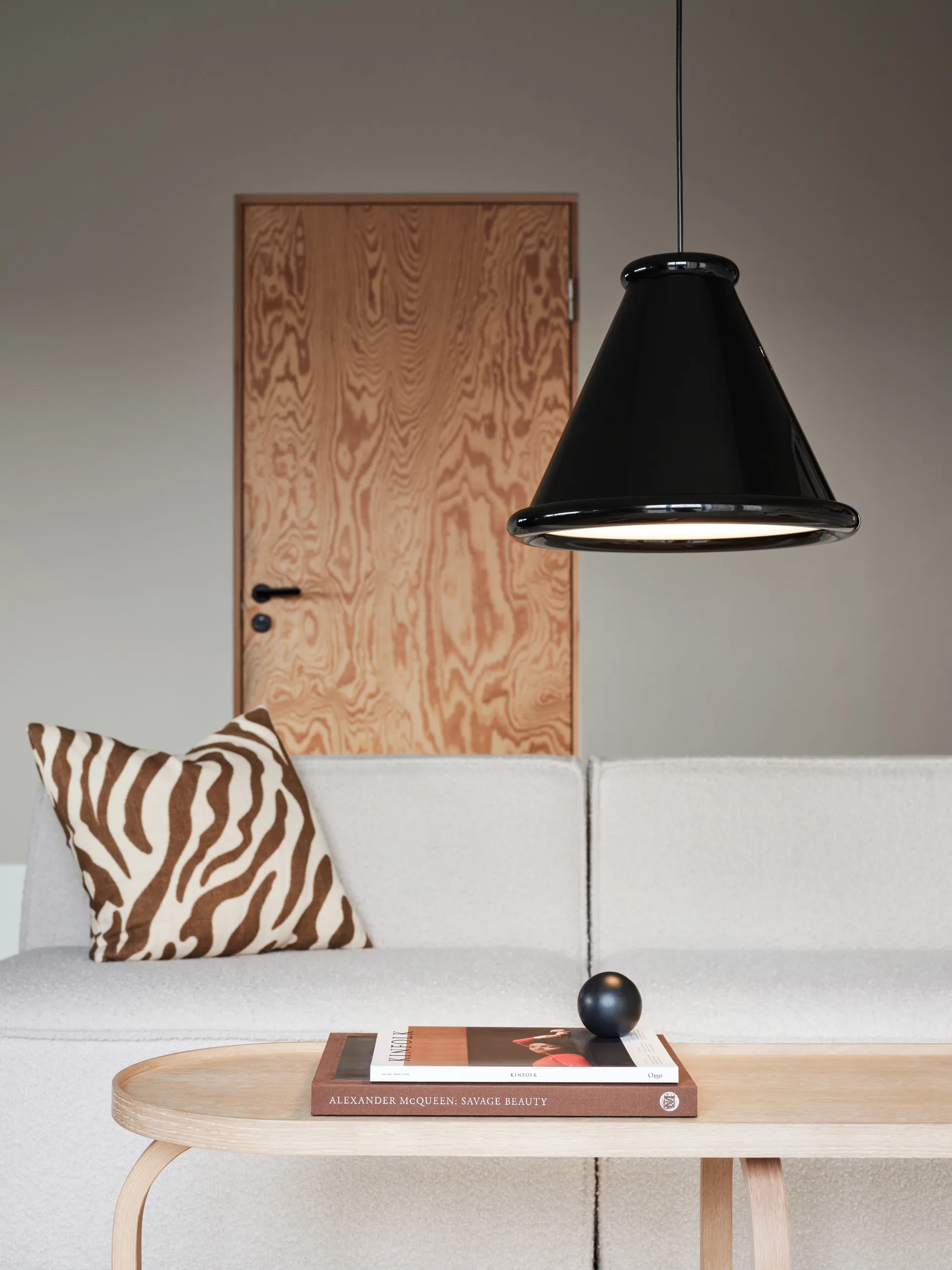 Belle candeeiro pendente Ø36 cm, Preto brilhante Belid