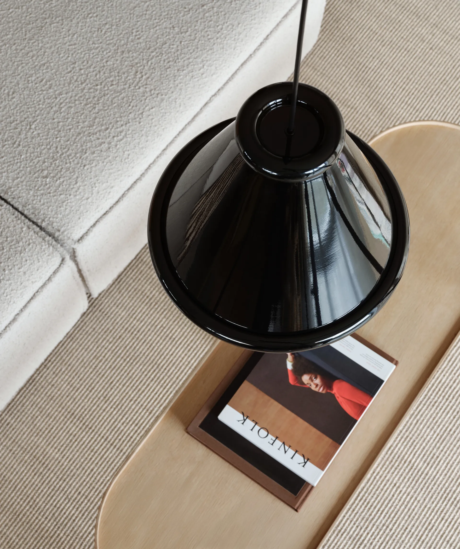 Belle candeeiro pendente Ø36 cm, Preto brilhante Belid