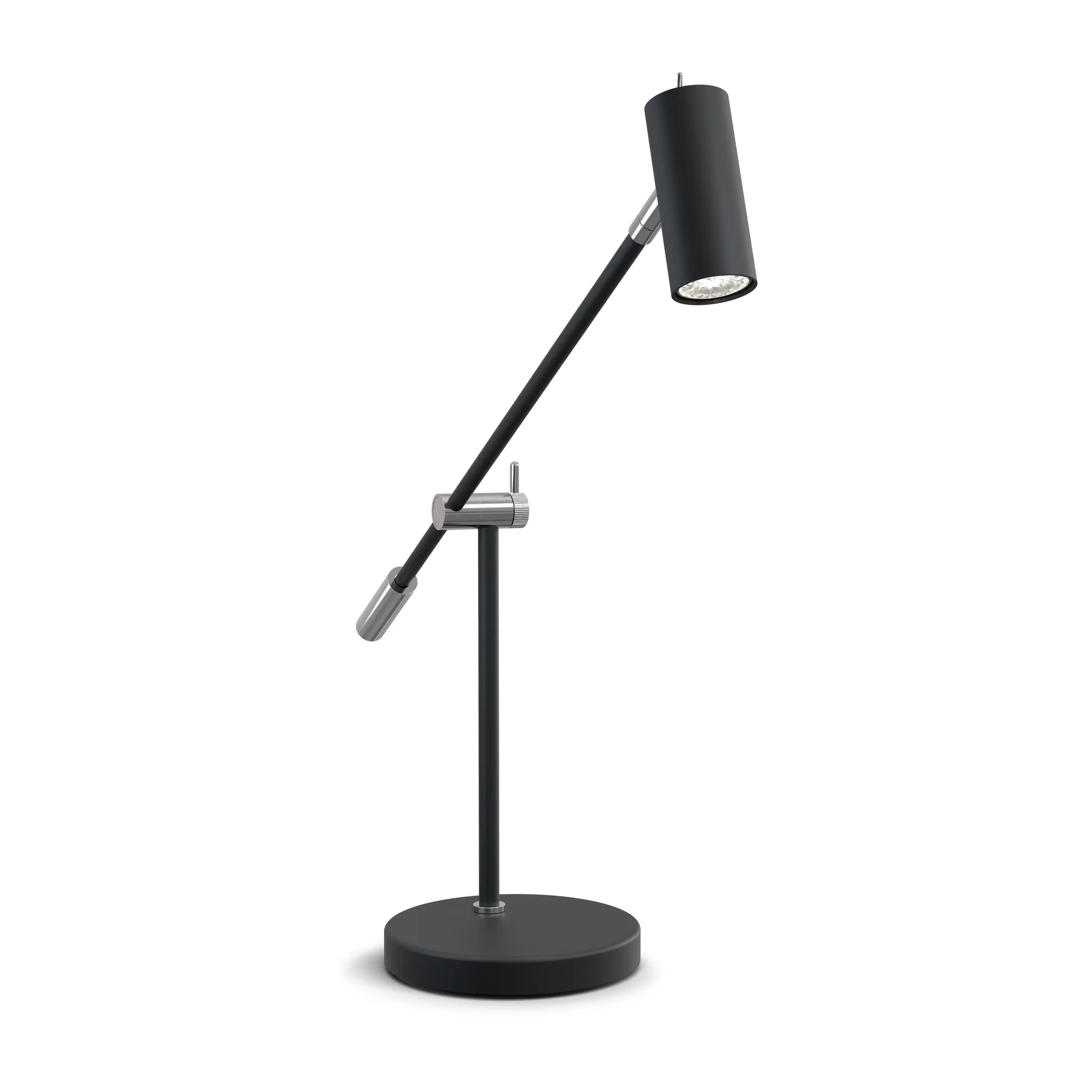 Candeeiro de mesa Cato 48,5 cm, Preto mate-prateado Belid