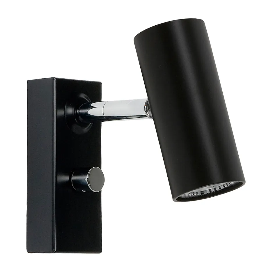 Candeeiro de parede de instalação rápida Cato, Preto mate Belid