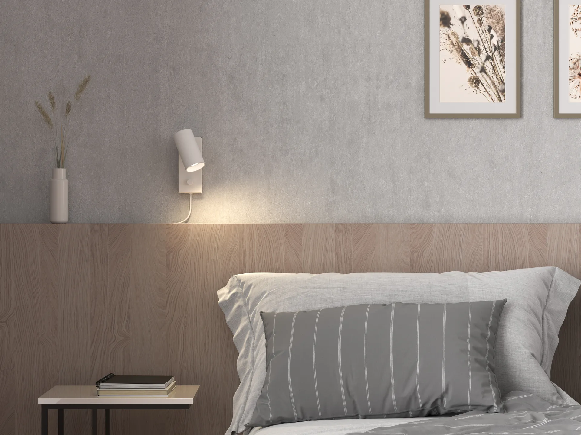 Candeeiro de parede Tyson Ø5,5 cm, Estrutura branca Belid