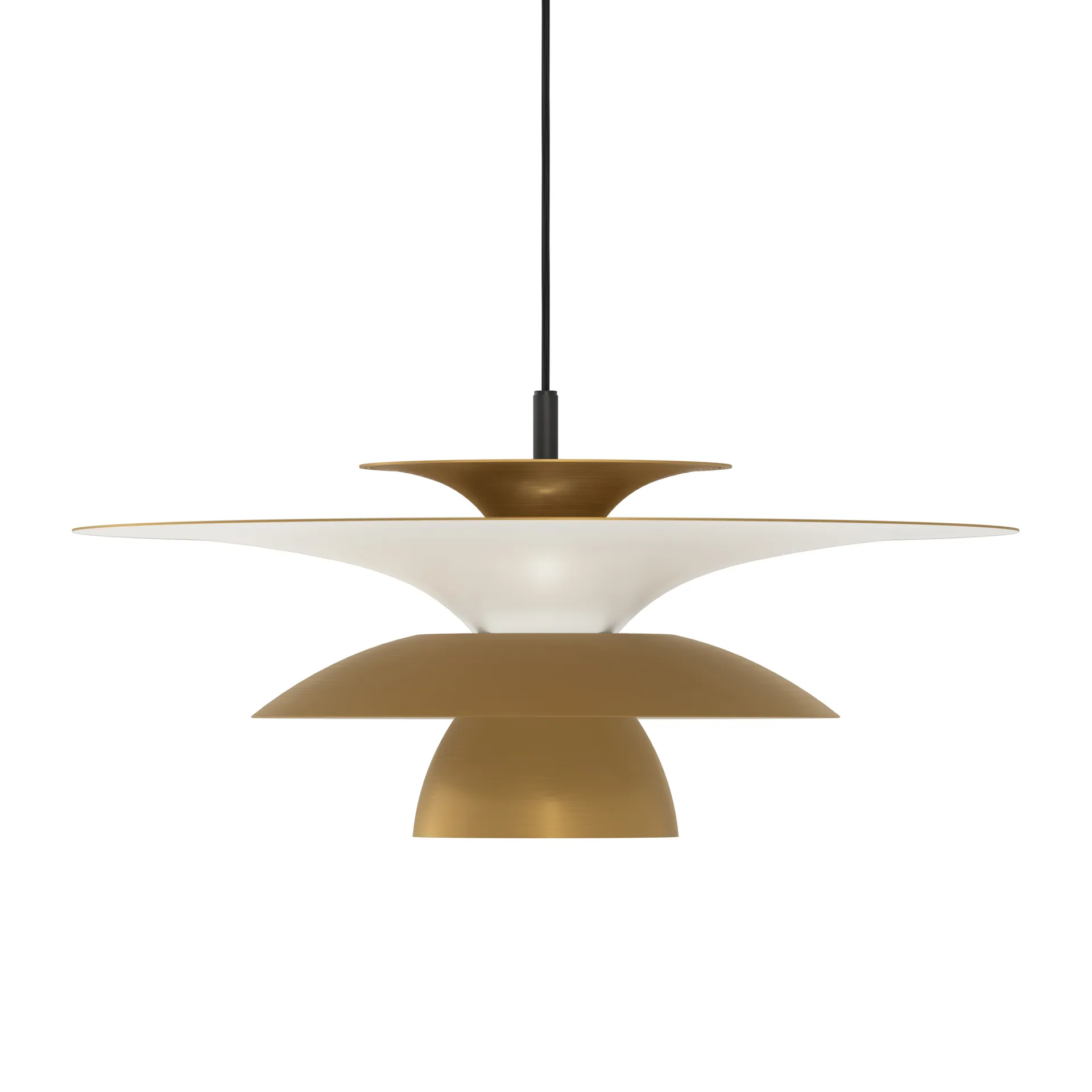 Candeeiro de teto Picasso Ø50 cm, Latão antigo Belid