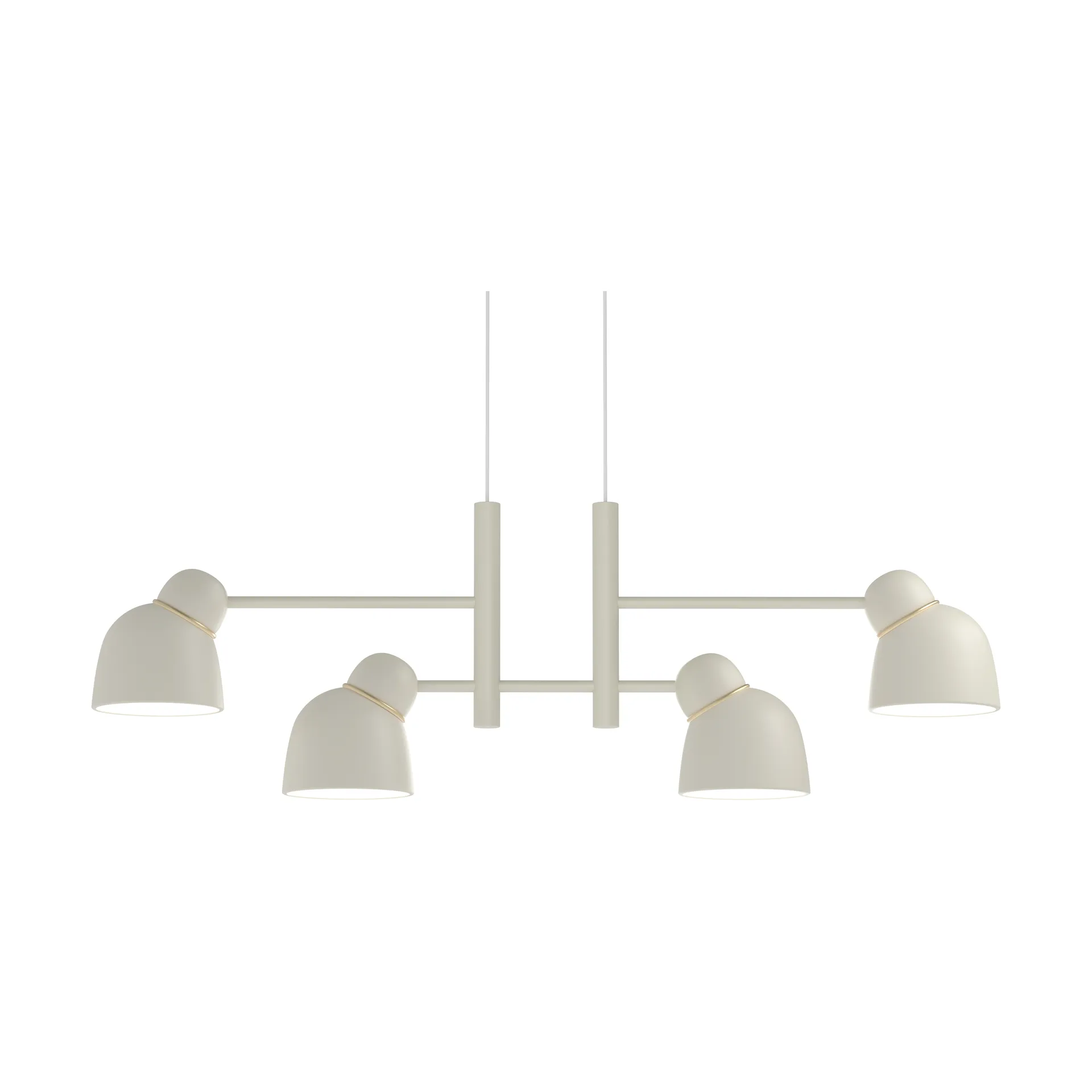 Candeeiro suspenso Bird 119,3 cm, Areia-latão Belid