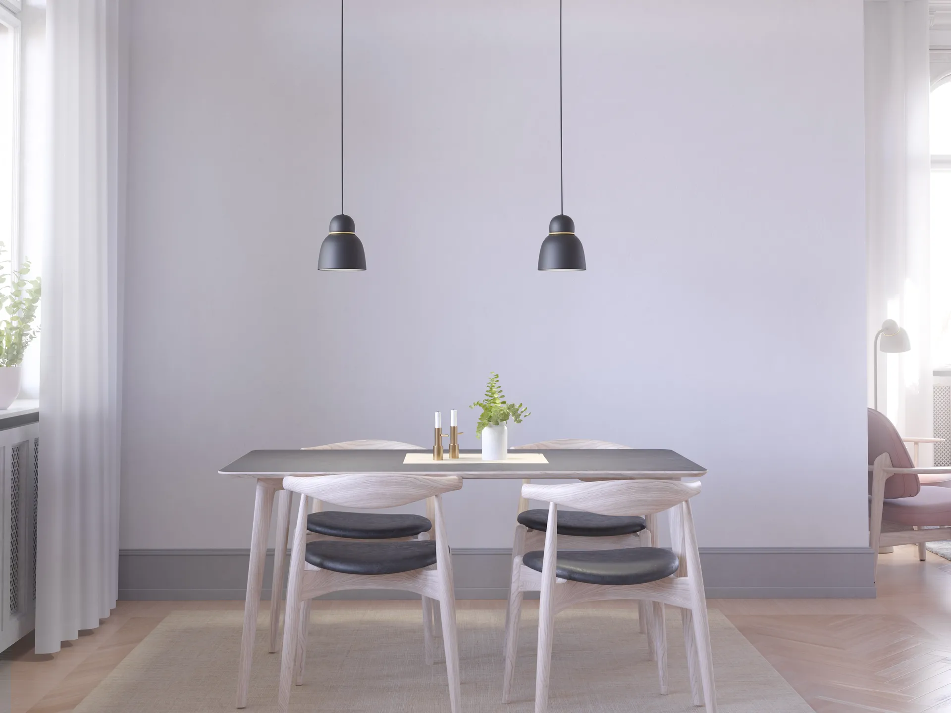 Candeeiro suspenso Bird Ø17,3 cm, Preto-latão Belid