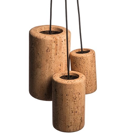Candeeiro suspenso Porto M, Preto-cortiça Belid