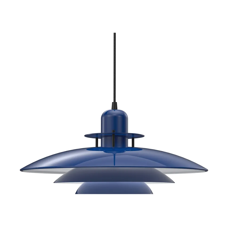 Candeeiro suspenso Primus Ø43 cm, Azul profundo-mate preto Belid