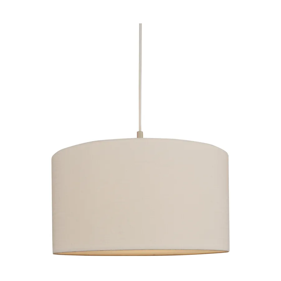 Candeeiro suspenso Soft Ø40 cm, Linho branco-areia, Ø44 cm Belid