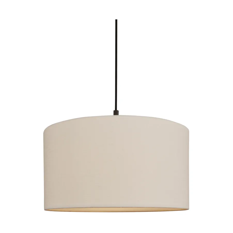 Candeeiro suspenso Soft Ø40 cm, Linho branco-bronze metálico, Ø44 cm Belid