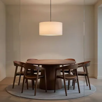 Candeeiro suspenso Soft Ø40 cm - Linho branco-metal bronze, Ø60 cm - Belid