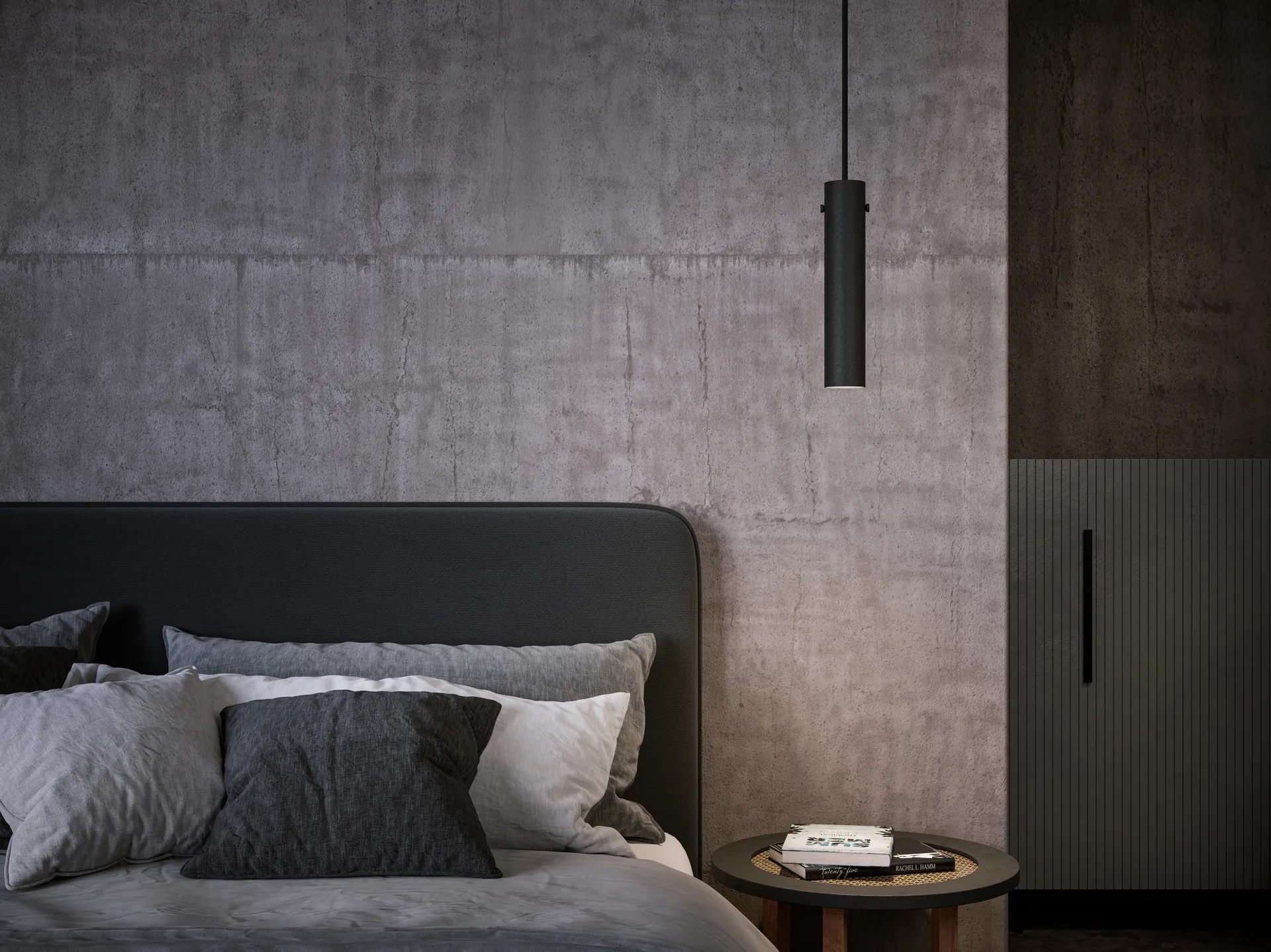 Candeeiro suspenso Tyson Ø6 cm, Estrutura preta Belid