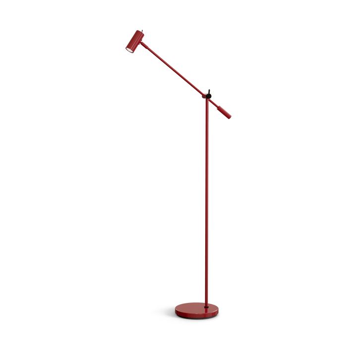 Cato candeeiro de pé 134 cm - Vermelho rubi brilhante-preto mate - Belid