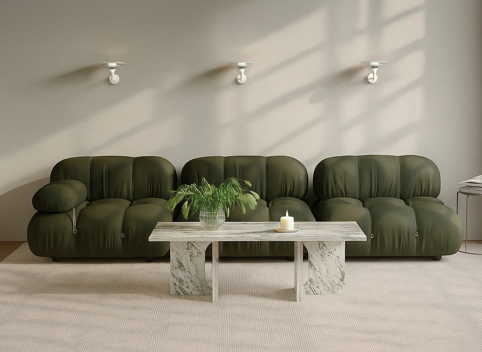 Diablo candeeiro de parede Ø20 cm, Branco fosco-cromado Belid