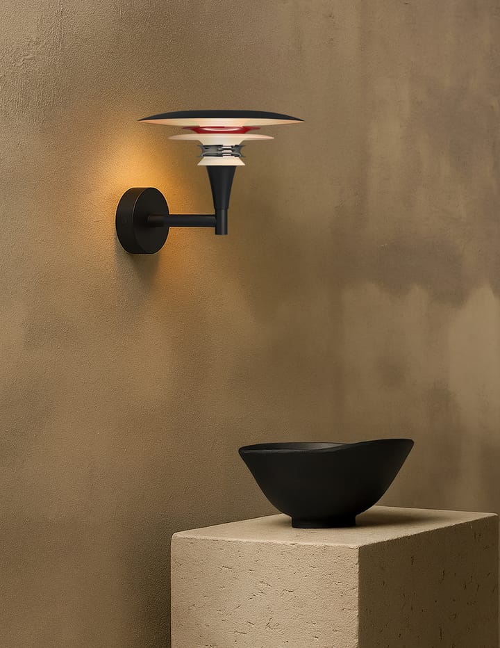 Diablo candeeiro de parede Ø20 cm, Preto fosco-vermelho brilhante Belid