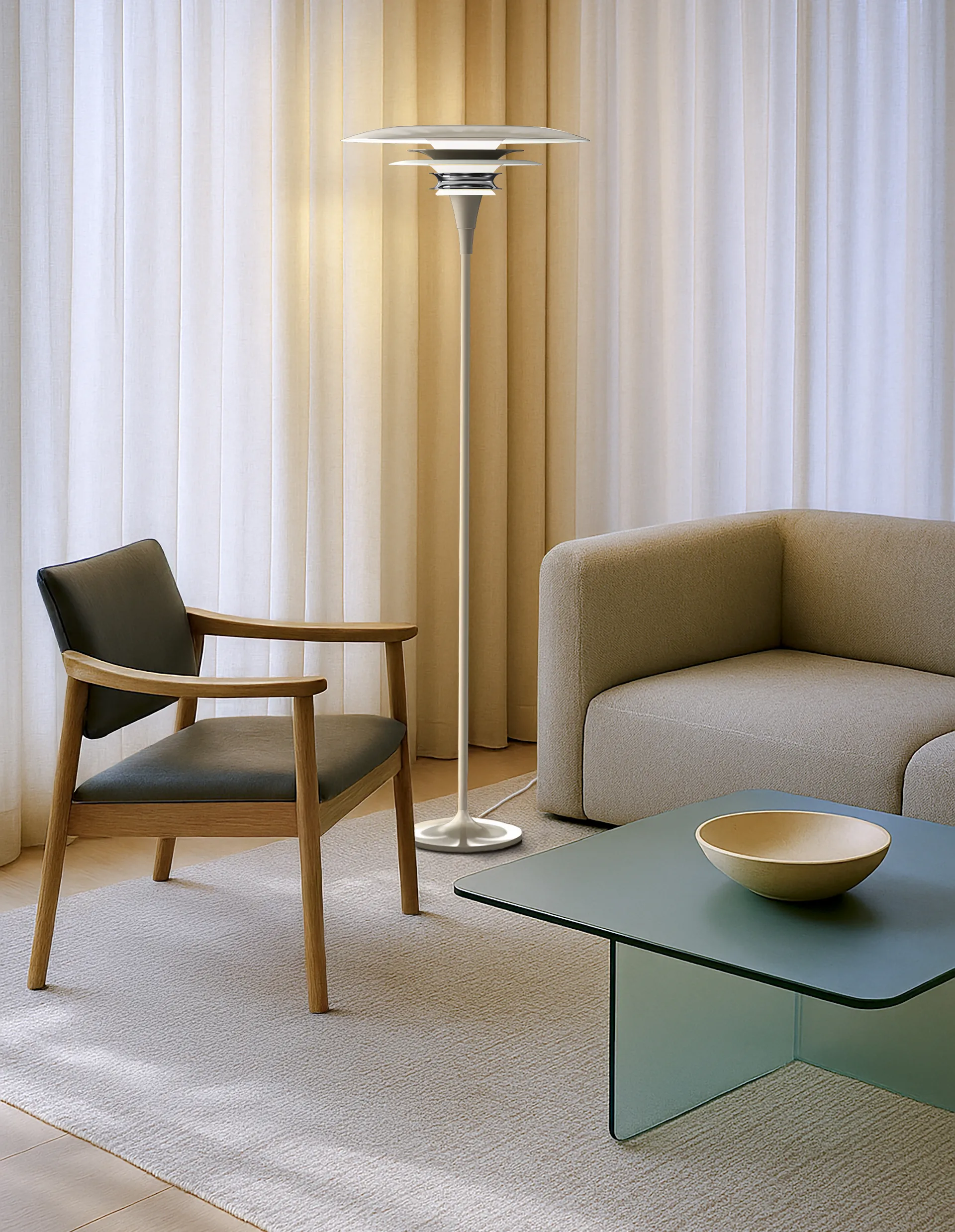 Diablo candeeiro de pé Ø50 cm, Grege suave Belid