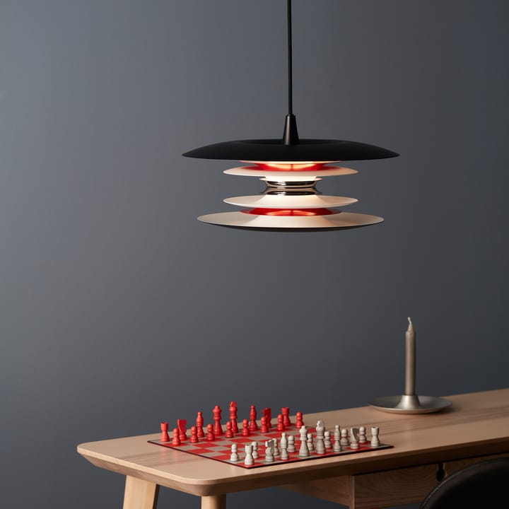 Diablo candeeiro de teto Ø50 cm, Preto mate-vermelho brilhante Belid