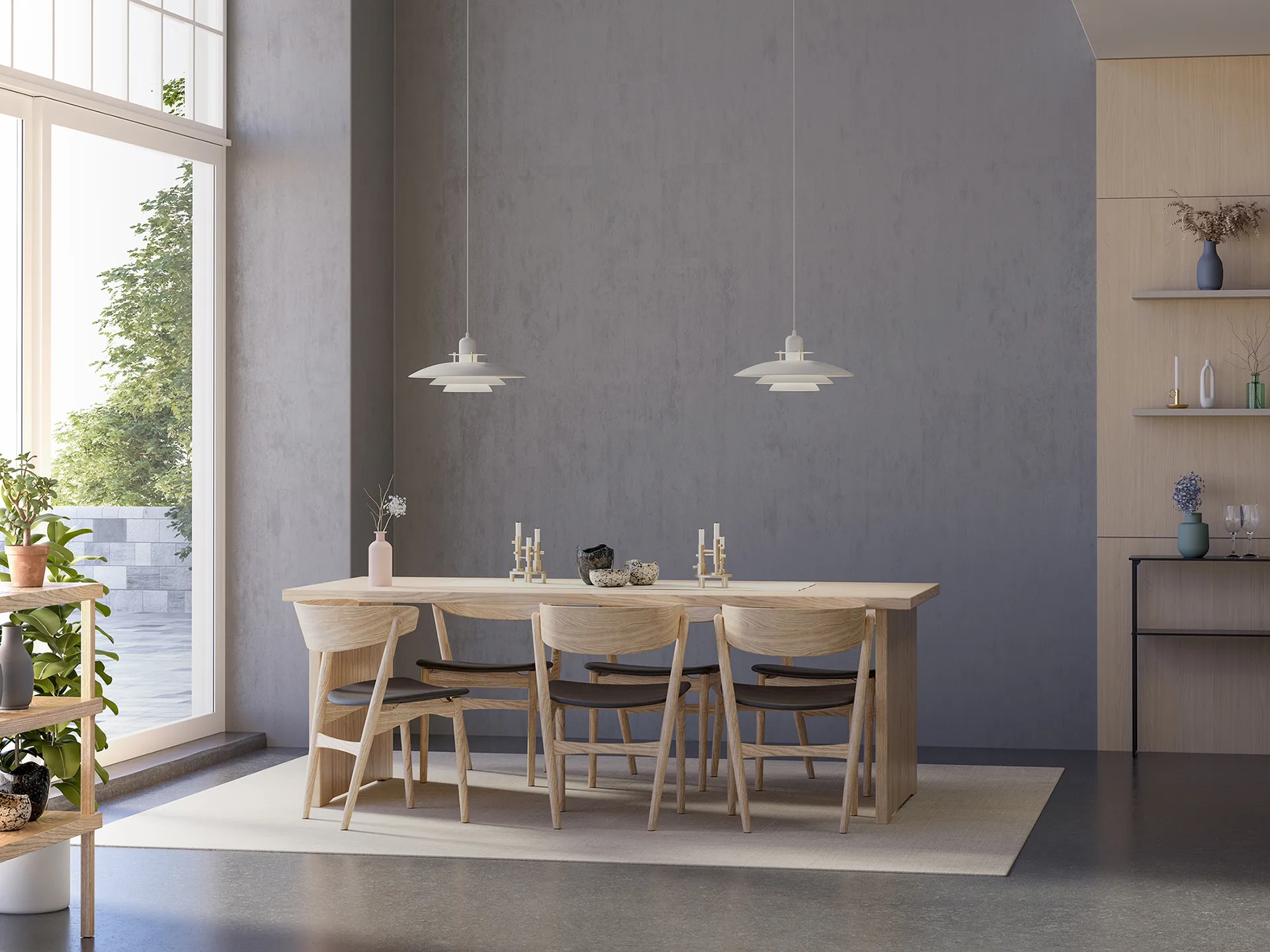 Pendente Primus Ø43 cm, Branco fosco-latão Belid