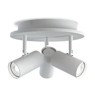 Tyson foco de 3 luzes Ø25 cm, Branco Belid