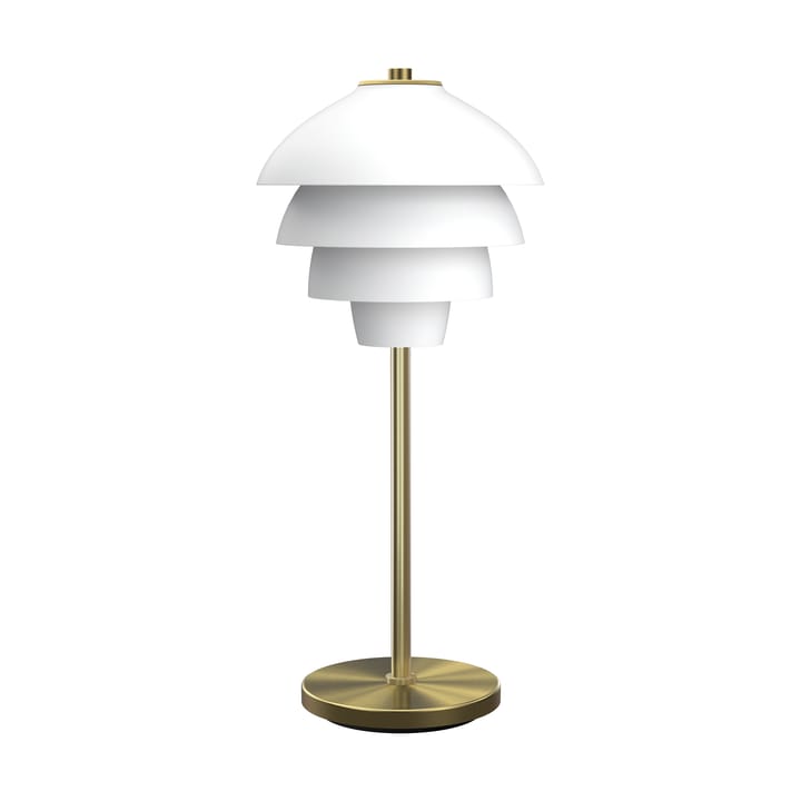 Valencia candeeiro de mesa 41 cm - Branco fosco-latão - Belid
