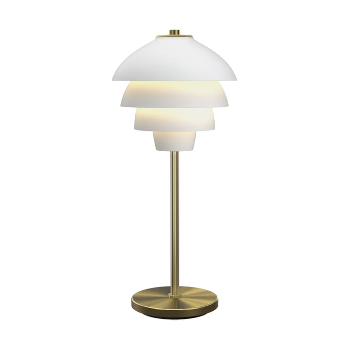 Valencia candeeiro de mesa 41 cm, Branco fosco-latão Belid