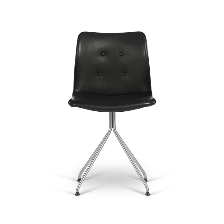 Cadeira Primum - Adrian black-Base fixa em aço inoxidável - Bent Hansen