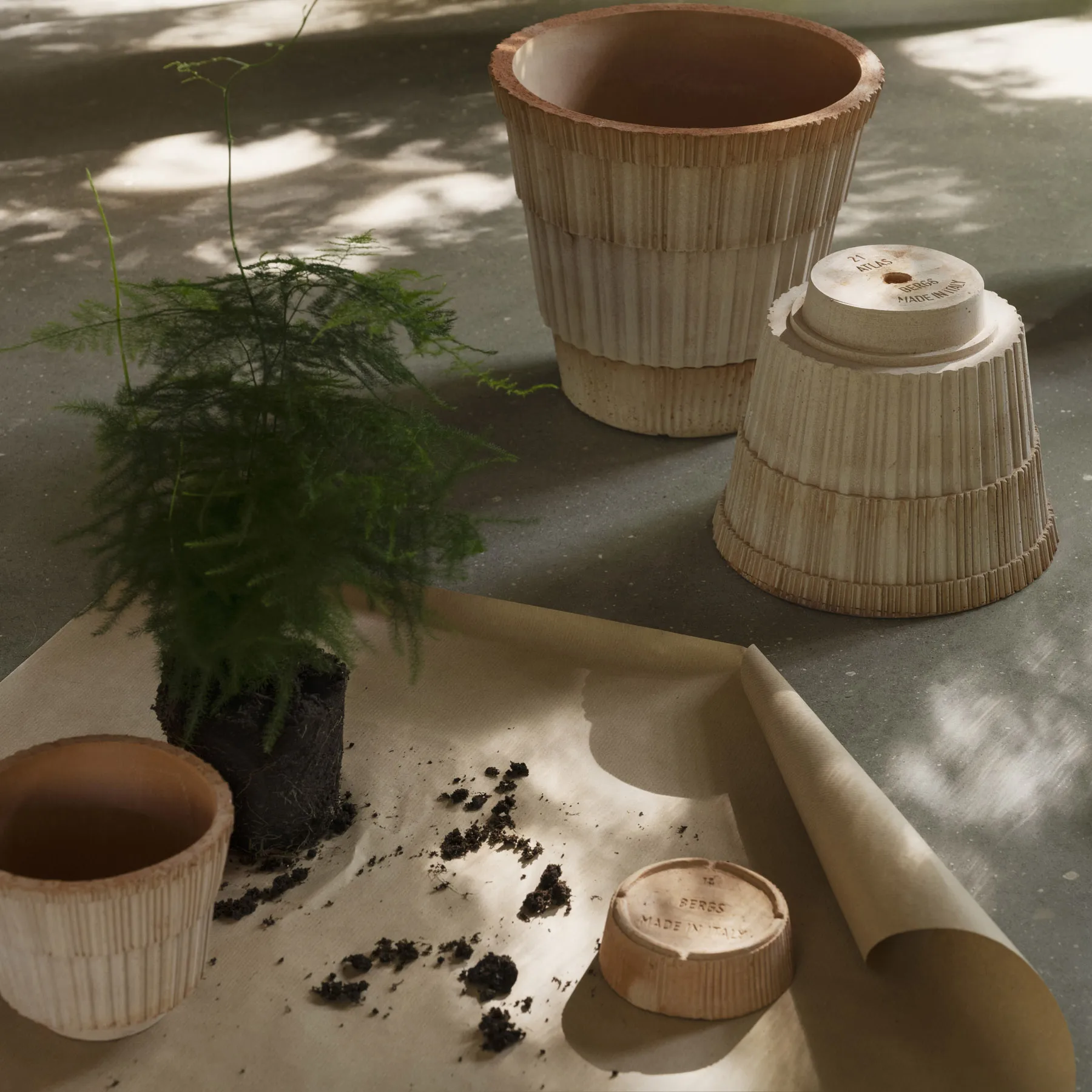 Atlas vaso cru, Rosa, Ø18 cm Bergs Potter