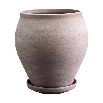Delphi vaso com prato 2 peças - Cinzento, Ø20 cm - Bergs Potter