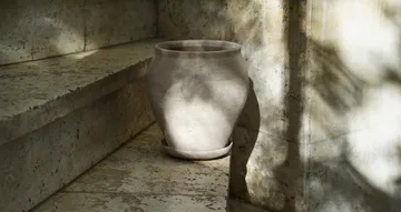 Delphi vaso com prato 2 peças - Cinzento, Ø20 cm - Bergs Potter