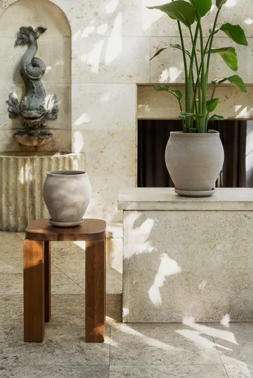 Delphi vaso com prato 2 peças - Cinzento, Ø20 cm - Bergs Potter